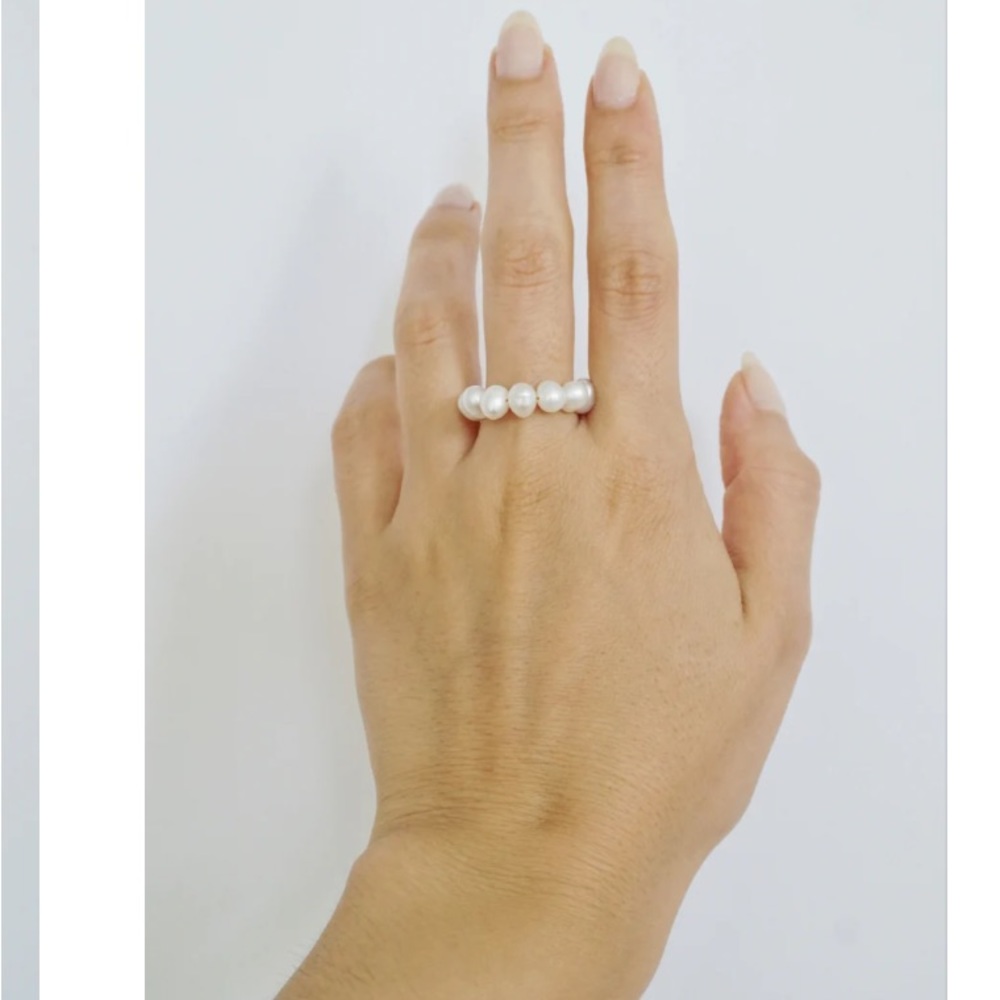 Anita Berisha “She is Kind” 3mm Freshwater Pearl Ring